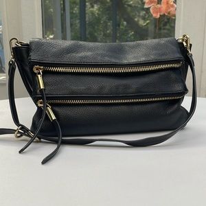 Vince Camuto Black Leather Shoulder Bag